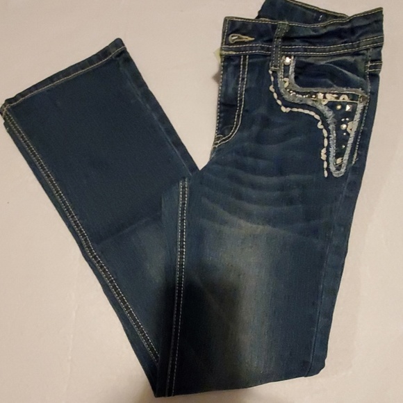 faded glory men's embellished denim jeans